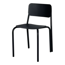 Chaise de jardin en acier noir volcanique 72,8cm Kei - noo.ma
