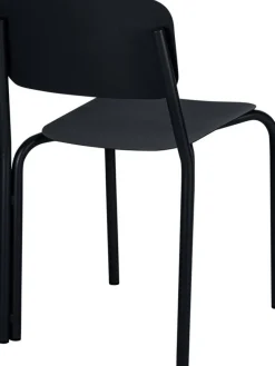Chaise de jardin en acier noir volcanique 72,8cm Kei - noo.ma