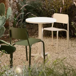 Chaise de jardin en acier piazza beige 72,8cm Kei - noo.ma