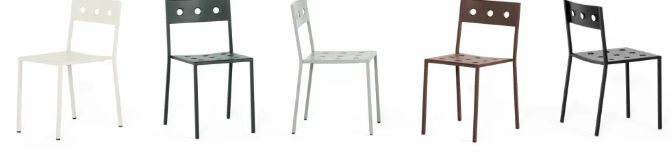 Chaise de jardin en acier rouge Balcony - HAY
