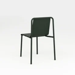 Chaise de jardin en acier thermolaqué vert forêt Panorama - TIPTOE