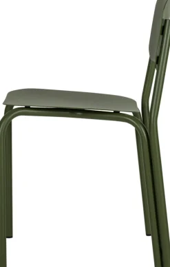 Chaise de jardin en acier vert forêt 72,8cm Kei - noo.ma