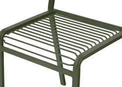 Chaise de jardin en acier vert forêt Oto - noo.ma