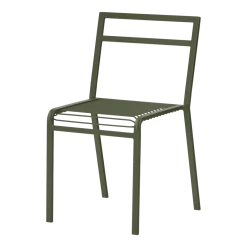 Chaise de jardin en acier vert forêt Oto - noo.ma