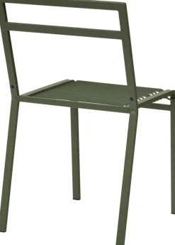 Chaise de jardin en acier vert forêt Oto - noo.ma