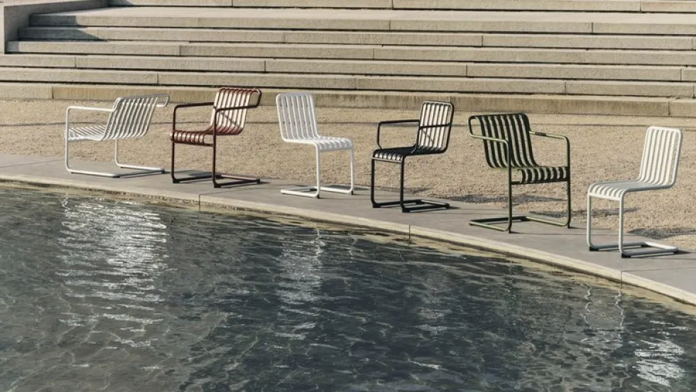 Chaise de jardin en acier vert Palissade - HAY