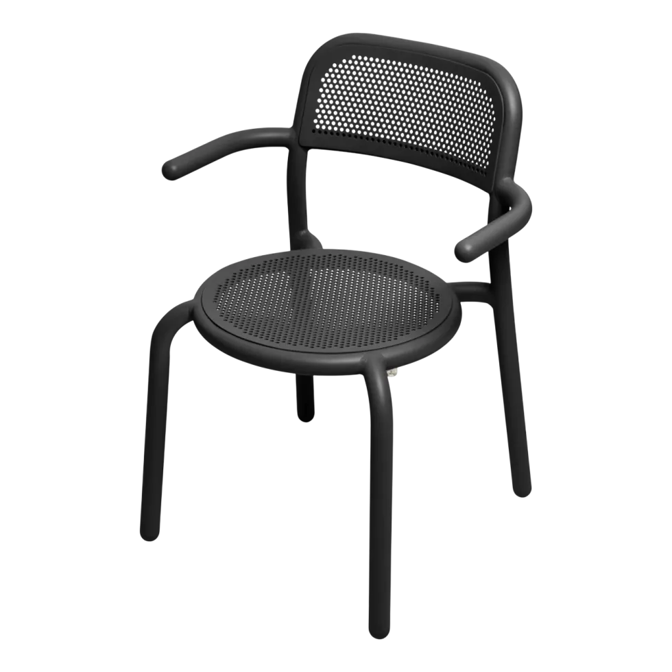 Chaise de jardin en aluminium anthracite 55 x 51 x 80 cm Toní - Fatboy