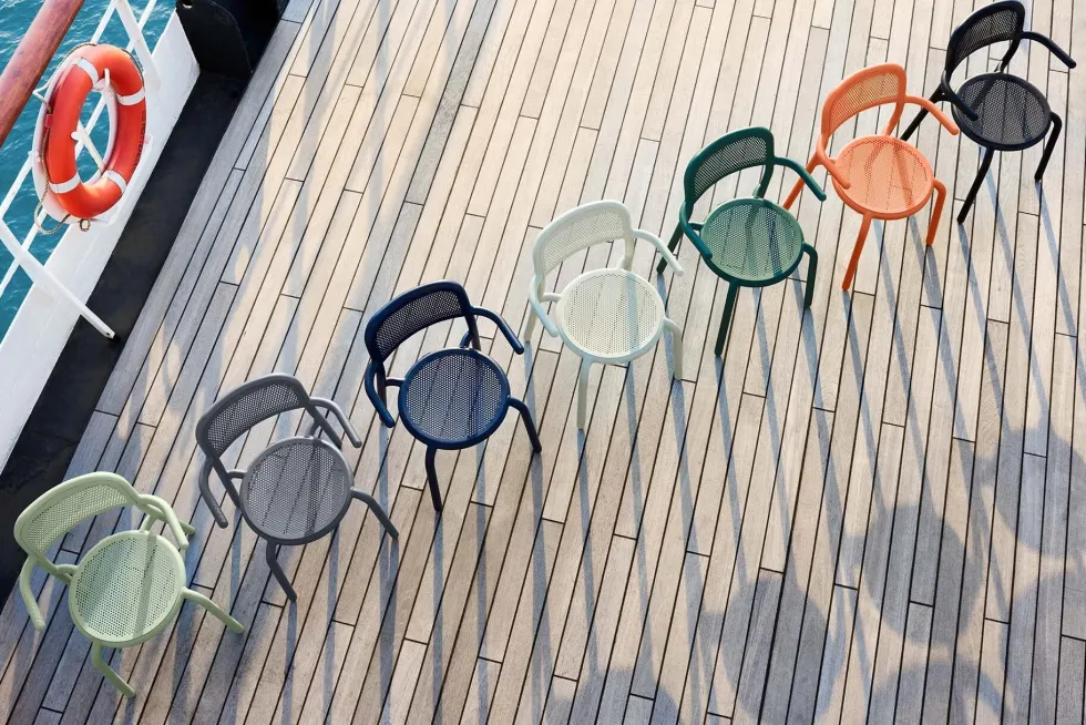 Chaise de jardin en aluminium beige desert 55 x 51 x 80 cm Toní - Fatboy