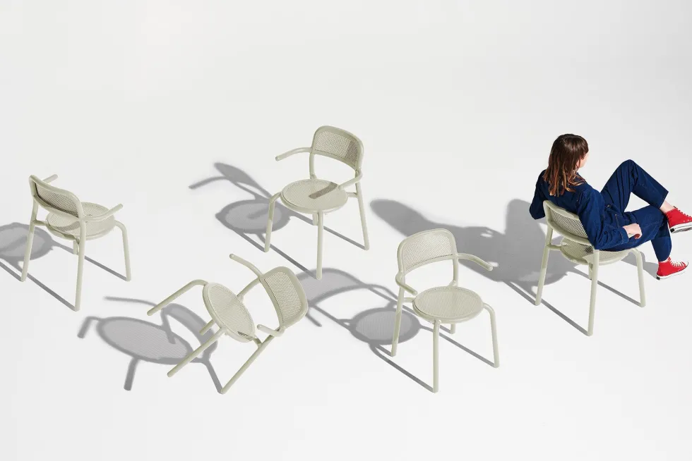 Chaise de jardin en aluminium beige desert 55 x 51 x 80 cm Toní - Fatboy
