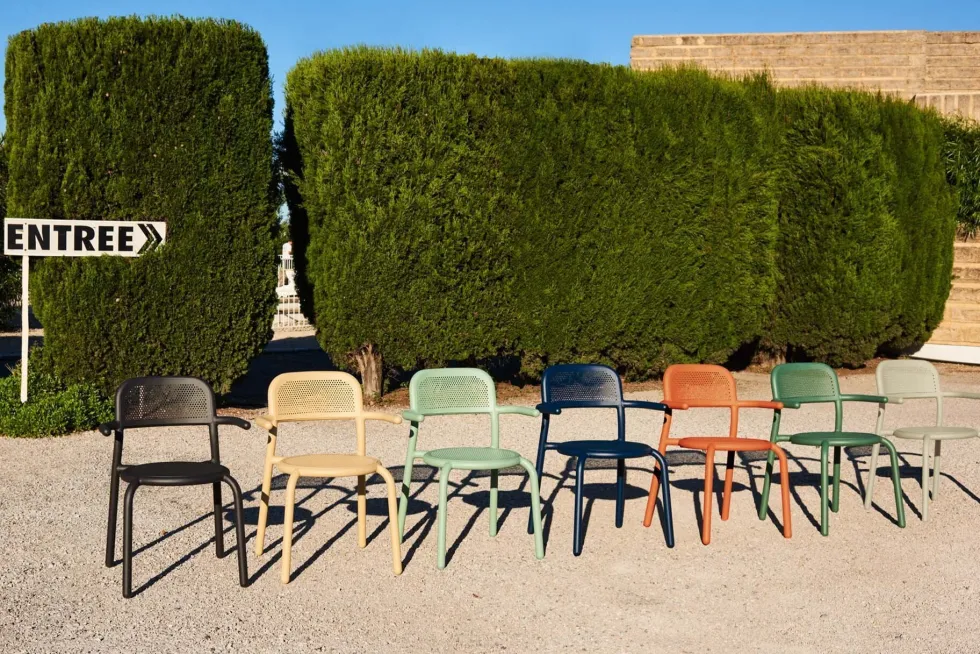 Chaise de jardin en aluminium beige desert 55 x 51 x 80 cm Toní - Fatboy