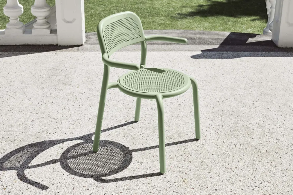 Chaise de jardin en aluminium vert mist 55 x 51 x 80 cm Toní - Fatboy