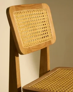 Chaise de jardin en bois de teck et cannage C-Chair - Gubi