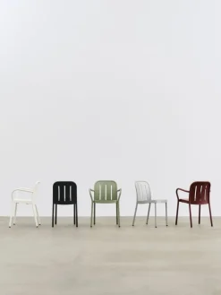Chaise de jardin en métal blanc crème Deville - HAY