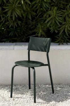 Chaise de jardin en plastique recyclé vert sapin Midi - TIPTOE
