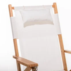 Chaise de plage pliante en tissu blanc Antique The Tommy Chair - Business & Pleasure