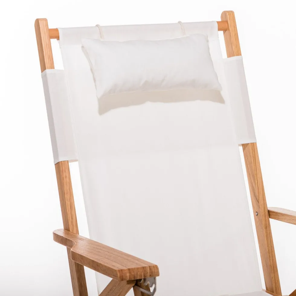 Chaise de plage pliante en tissu blanc Antique The Tommy Chair - Business & Pleasure