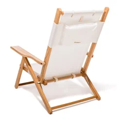 Chaise de plage pliante en tissu blanc Antique The Tommy Chair - Business & Pleasure