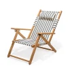 Chaise de plage pliante en toile à rayures noires Monaco The Tommy Chair - Business & Pleasure