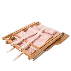 Chaise de plage pliante en toile à rayures rose Lauren's Stripe The Tommy Chair - Business & Pleasure