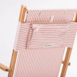 Chaise de plage pliante en toile à rayures rose Lauren's Stripe The Tommy Chair - Business & Pleasure