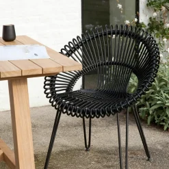 Chaise de repas extérieur noire Roxy - Vincent Sheppard