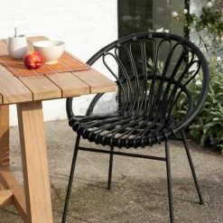 Chaise de repas extérieur noir Roxanne - Vincent Sheppard