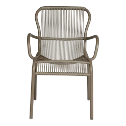 Chaise de repas extérieur taupe Loop - Vincent Sheppard