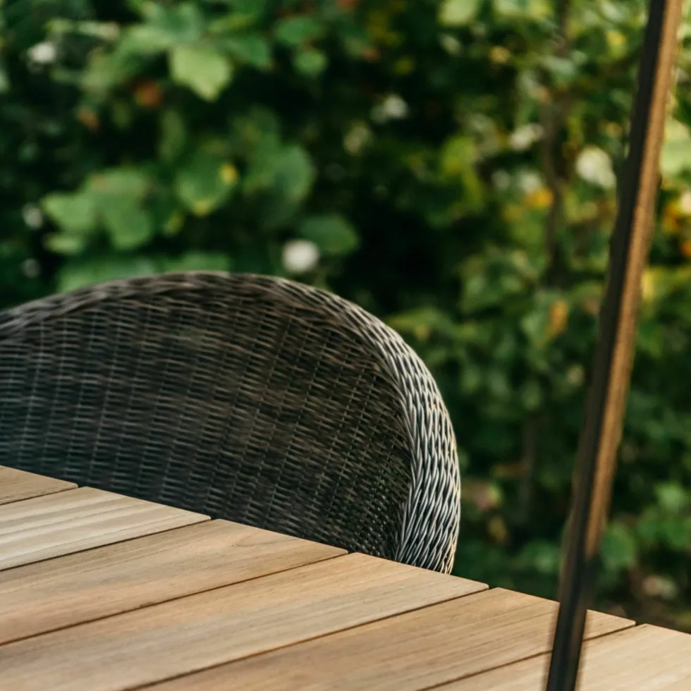 Chaise de repas extérieur teck massif mocca Edgard - Vincent Sheppard
