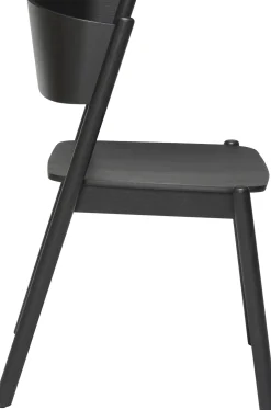 Chaise de salle en manger en bois 55x51xh80cm Oblique- Hübsch