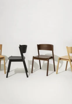 Chaise de salle en manger en bois 55x51xh80cm Oblique- Hübsch