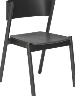 Chaise de salle en manger en bois 55x51xh80cm Oblique- Hübsch