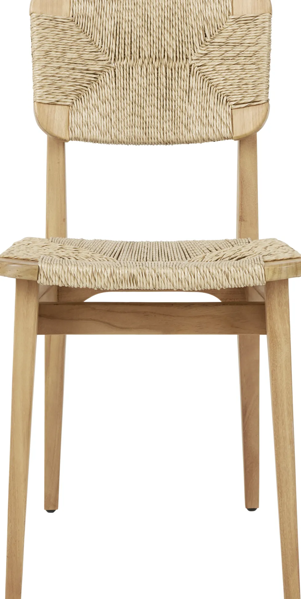 Chaise de salle à manger d'extérieur en teck C-Chair - Gubi