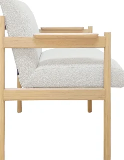 Chaise de salle à manger en bois mindy et textile sable doux 62x85cm Casca - Versmissen