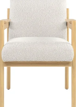 Chaise de salle à manger en bois mindy et textile sable doux 62x85cm Casca - Versmissen