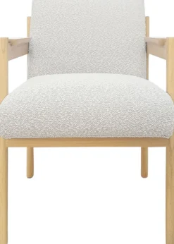 Chaise de salle à manger en bois mindy et textile sable doux 62x85cm Casca - Versmissen