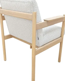 Chaise de salle à manger en bois mindy et textile sable doux 62x85cm Casca - Versmissen