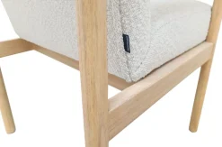 Chaise de salle à manger en bois mindy et textile sable doux 62x85cm Casca - Versmissen