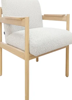 Chaise de salle à manger en bois mindy et textile sable doux 62x85cm Casca - Versmissen
