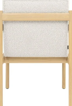 Chaise de salle à manger en bois mindy et textile sable doux 62x85cm Casca - Versmissen