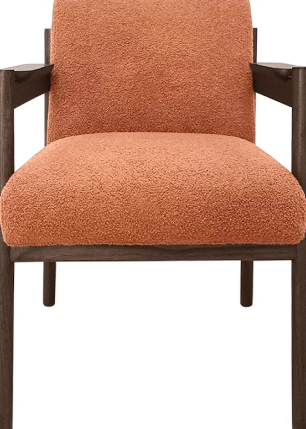 Chaise de salle à manger en bois mindy et textile terre brûlée 62x85cm Casca - Versmissen