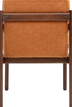 Chaise de salle à manger en bois mindy et textile terre brûlée 62x85cm Casca - Versmissen