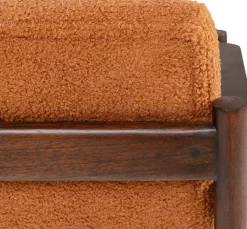 Chaise de salle à manger en bois mindy et textile terre brûlée 62x85cm Casca - Versmissen