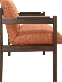 Chaise de salle à manger en bois mindy et textile terre brûlée 62x85cm Casca - Versmissen