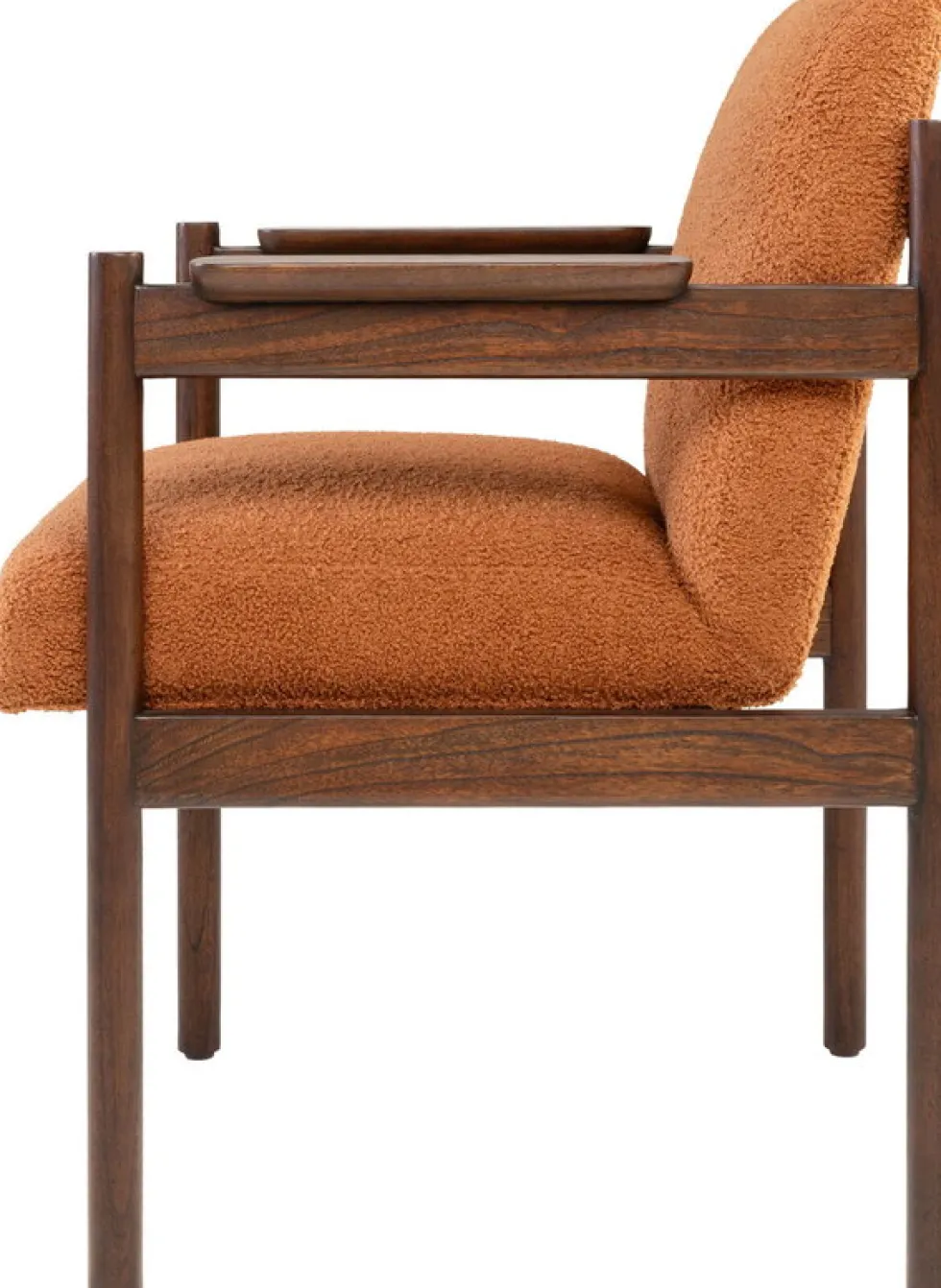 Chaise de salle à manger en bois mindy et textile terre brûlée 62x85cm Casca - Versmissen