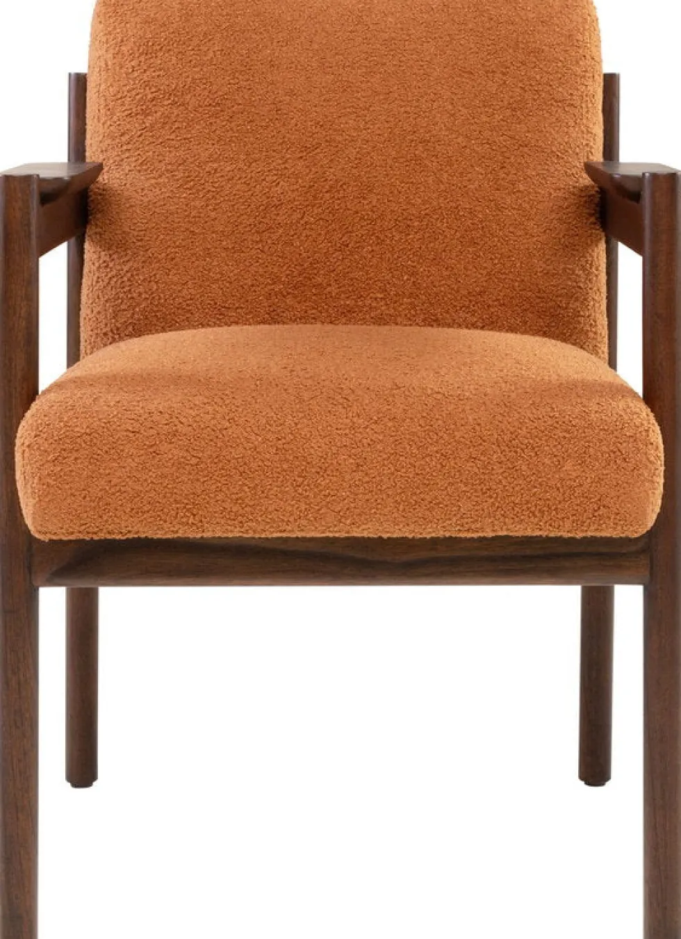 Chaise de salle à manger en bois mindy et textile terre brûlée 62x85cm Casca - Versmissen