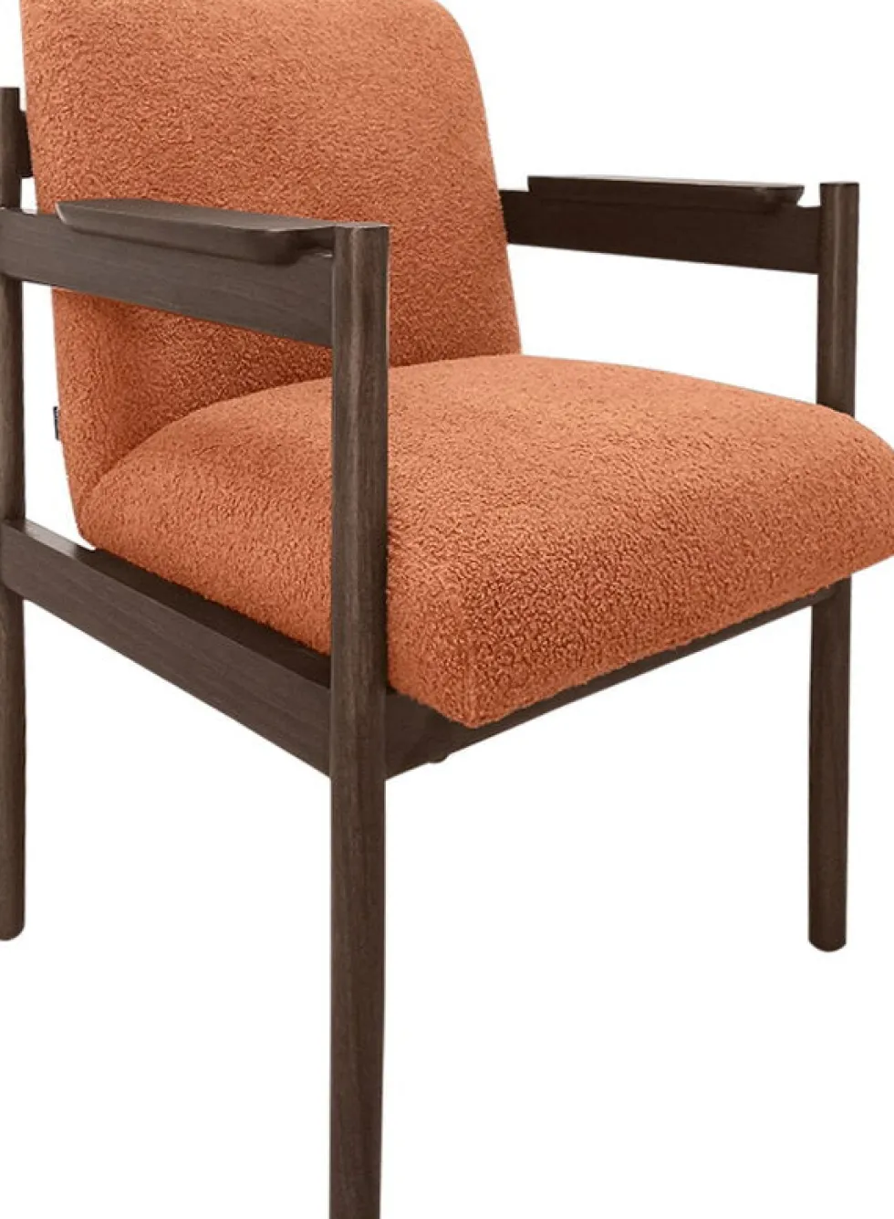 Chaise de salle à manger en bois mindy et textile terre brûlée 62x85cm Casca - Versmissen