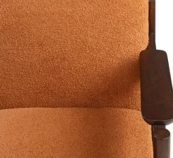 Chaise de salle à manger en bois mindy et textile terre brûlée 62x85cm Casca - Versmissen