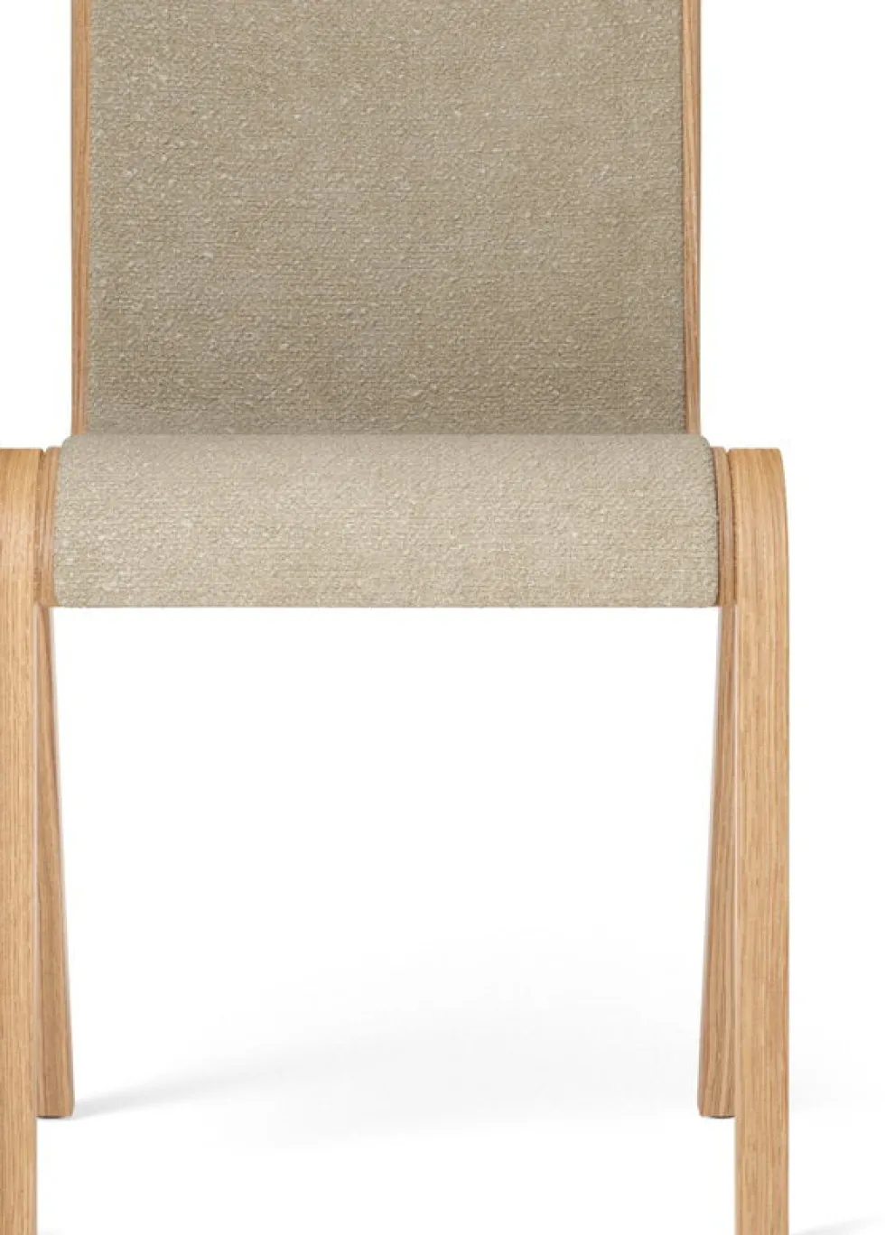 Chaise de salle à manger en chêne naturel et tissu audo bouclé 02 78cm Ready - Audo