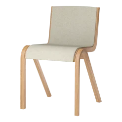 Chaise de salle à manger en chêne naturel et tissu hallingdal 200 78cm Ready - Audo