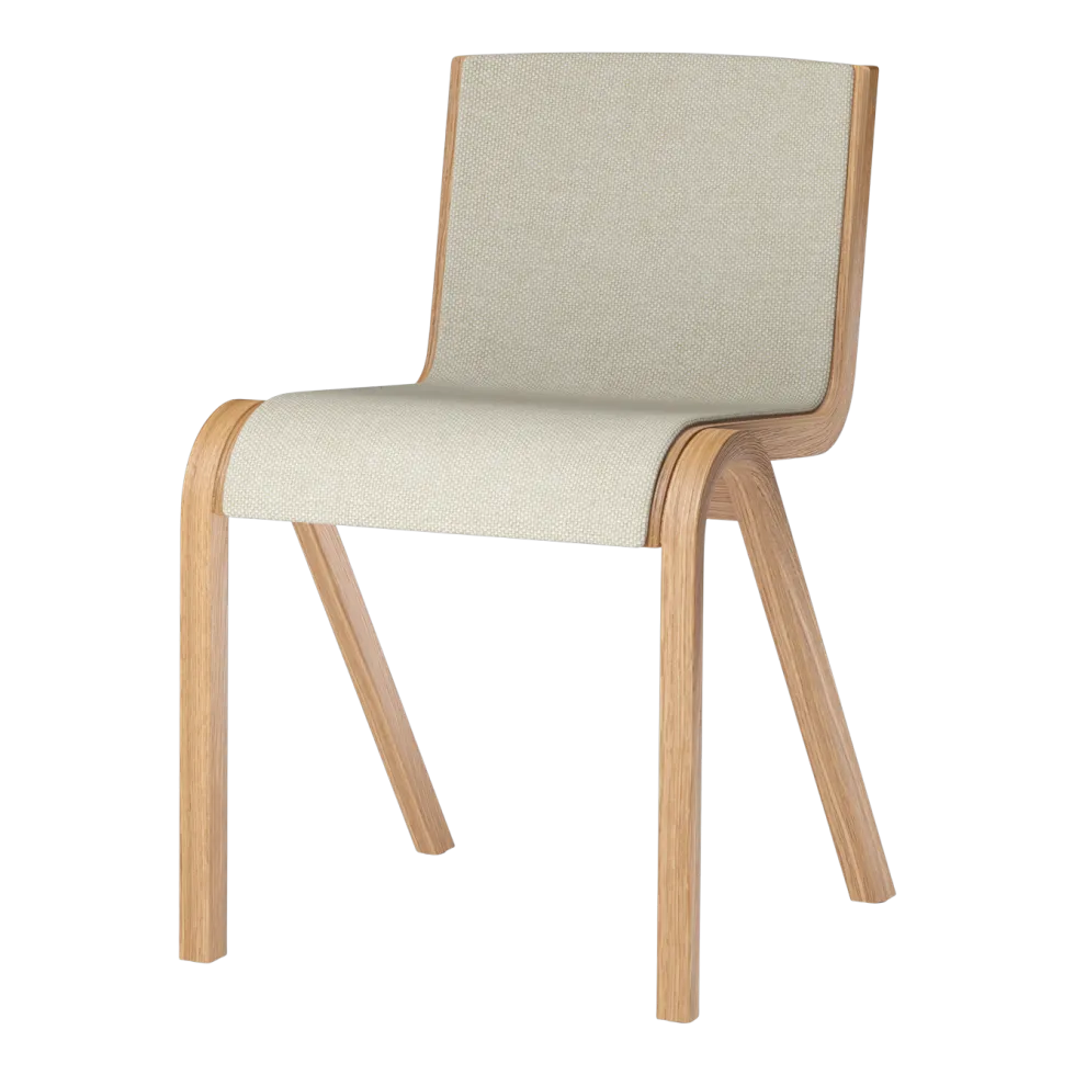 Chaise de salle à manger en chêne naturel et tissu hallingdal 200 78cm Ready - Audo